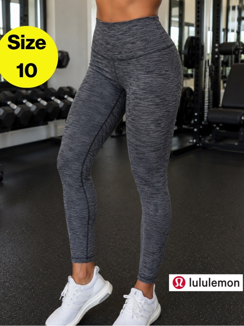 LULULEMON 🩶 High-Waist Gray Thick Knit Athleisure Leggings (Women’s Size 10)